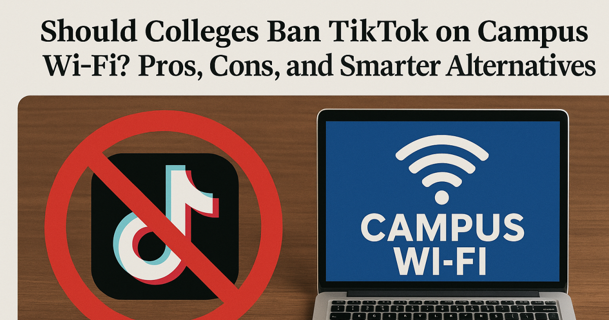 Should Colleges Ban TikTok on Campus Wi-Fi? Pros, Cons, and Smarter Alternatives