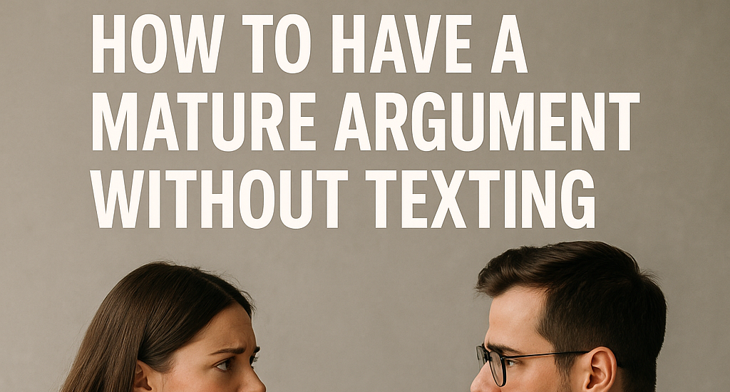 How to Have a Mature Argument Without Texting